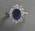 Sapphire And Diamond Cluster Engagement Ring Sapphire And Diamond Cluster Engagement Ring
